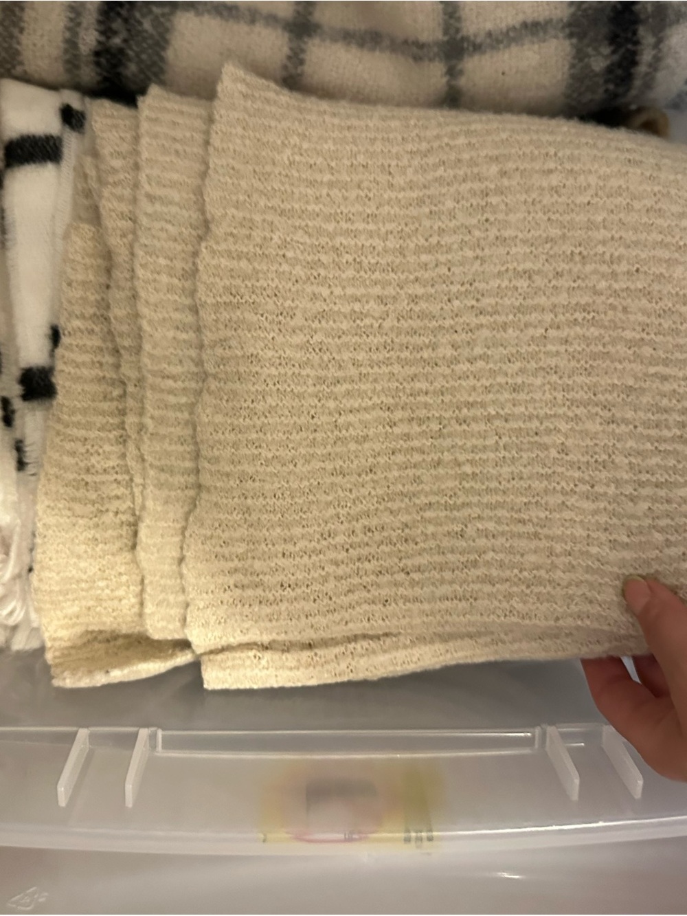 Cozy Cream Knit Scarf